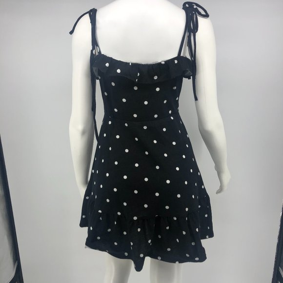 ASOS Black and White polka Dot mini dress 6 - Picture 2 of 3